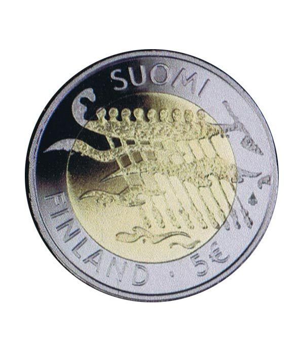 moneda Finlandia 5 Euros 2007 90º Independencia (proof)  - 4