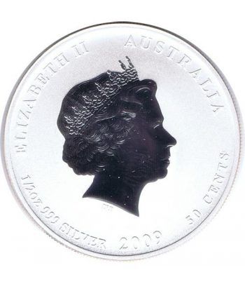 Moneda media onza de plata 1/2$ Australia Lunar 2009 Buey
