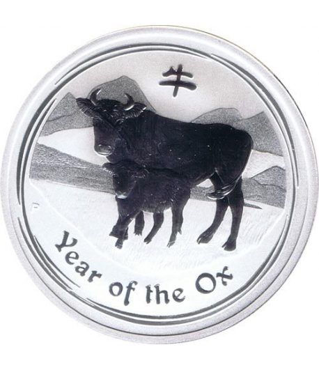 Moneda media onza de plata 1/2$ Australia Lunar 2009 Buey