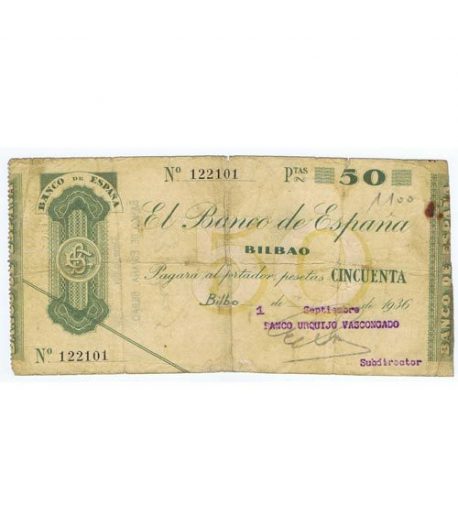 (1936) BILBAO. 50 Pesetas. MBC