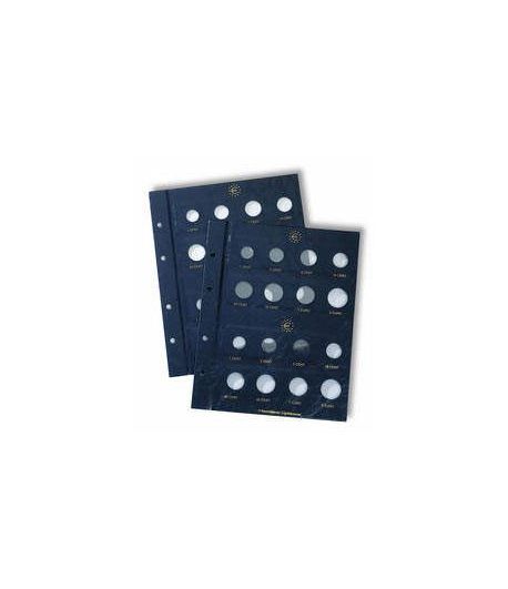 LEUCHTTURM VISTA 2 Hojas Euros para 2 series de 8 monedas - 2 LEUCHTTURM VISTA 2 Hojas Euros para 2 series de 8 monedas - 2