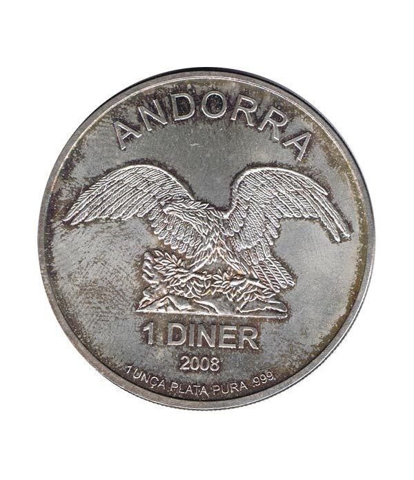 Moneda de plata 1 Diner Andorra 2008  - 4