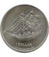 Moneda de plata 1$ Islas Cook 2009. Barco.