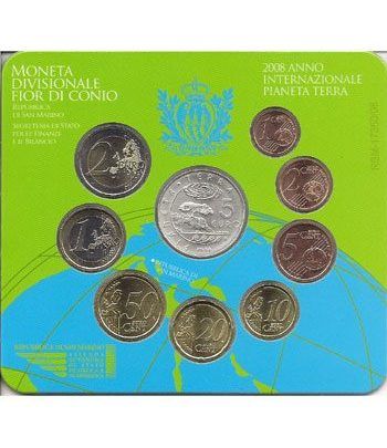 Cartera oficial euroset San Marino 2008 + 5€ (plata)