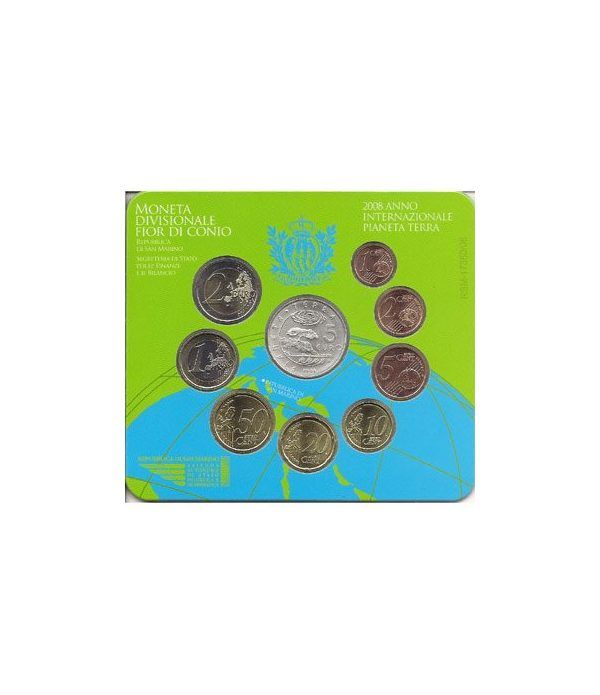 Cartera oficial euroset San Marino 2008 + 5€ (plata)  - 4