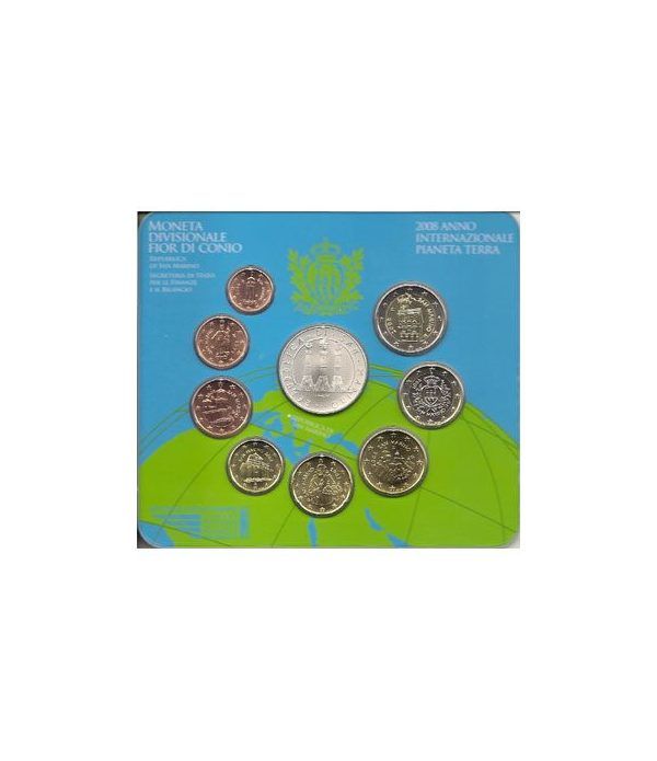 Cartera oficial euroset San Marino 2008 + 5€ (plata)