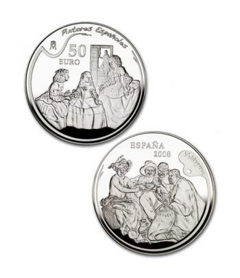Moneda 2008 Pintores Españoles. Velazquez. 50 euros. Plata.