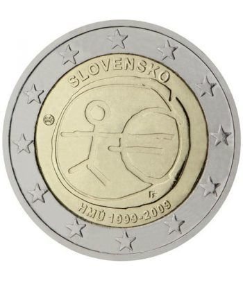 moneda Eslovaquia 2 euros 2009 "10 Años de la EMU"