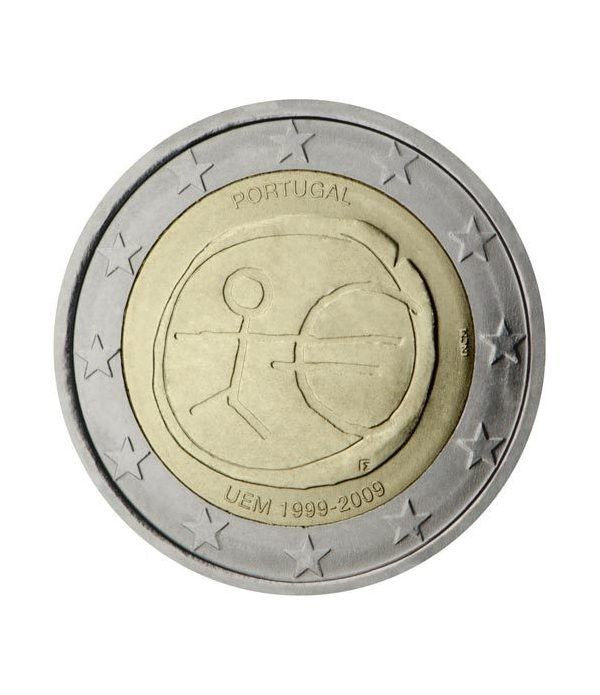 moneda Portugal 2 euros 2009 "10 Años de la EMU"