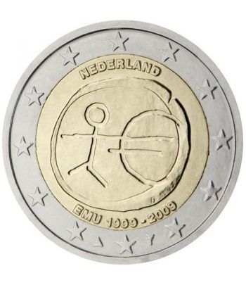 moneda Holanda 2 euros 2009 "10 Años de la EMU"