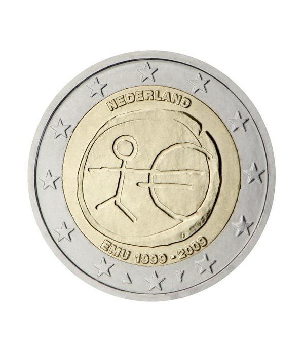 moneda Holanda 2 euros 2009 "10 Años de la EMU"