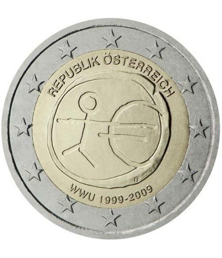 moneda Austria 2 euros 2009 "10 Años de la EMU"