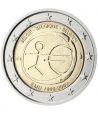 moneda Bélgica 2 euros 2009 "10 Años de la EMU"