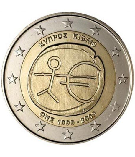 moneda Chipre 2 euros 2009 "10 Años de la EMU"