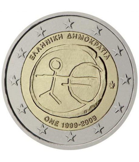 moneda Grecia 2 euros 2009 "10 Años de la EMU"