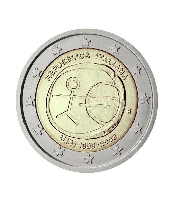 moneda Italia 2 euros 2009 "10 Años de la EMU"
