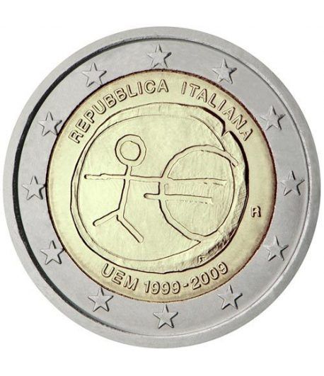 moneda Italia 2 euros 2009 "10 Años de la EMU"