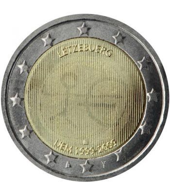 moneda Luxemburgo 2 euros 2009 "10 Años de la EMU"