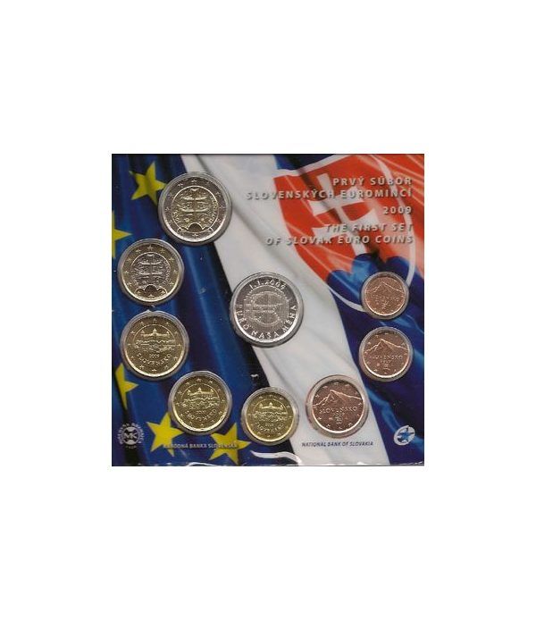Cartera oficial euroset Eslovaquia 2009 (incluye medalla)  - 2