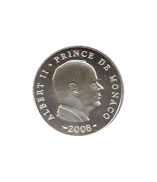 Monaco 5 euros 2008. Principe Alberto II. Plata.  - 2