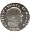 Monaco 5 euros 2008. Principe Alberto II. Plata.