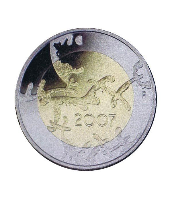 moneda Finlandia 5 Euros 2007 90º Independencia  - 4
