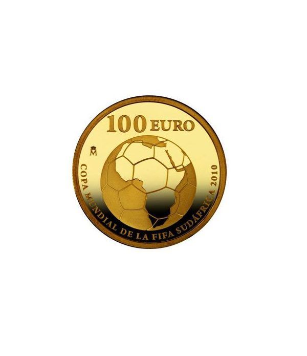 Moneda 2009 Mundial Sudafrica. 100 euros. Oro.