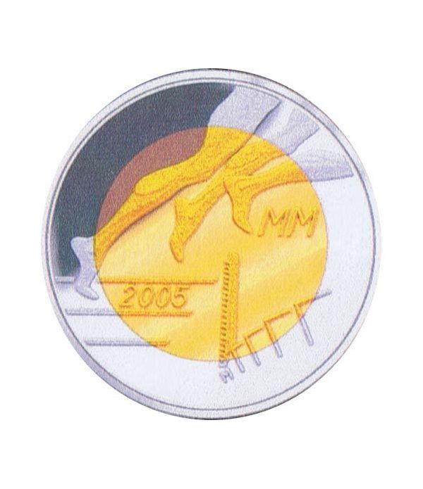 moneda Finlandia 5 Euros 2005 Atletismo.