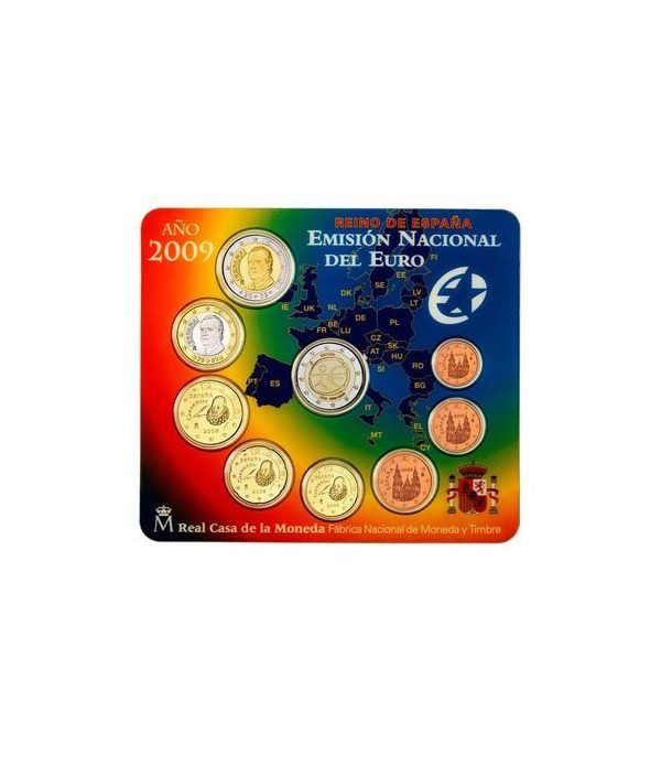 Cartera oficial euroset España 2009 + 2€ EMU  - 4