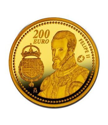 Moneda 2009 Felipe II. 200 euros. Oro.