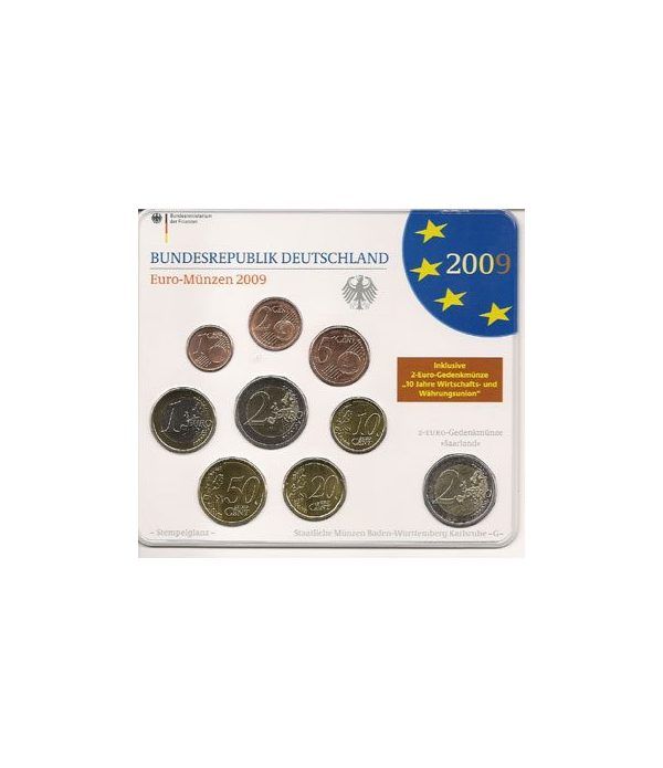 Cartera oficial euroset Alemania 2009 (5 cecas).