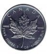 Moneda onza de plata 5$ Canada Hoja de Arce 2009