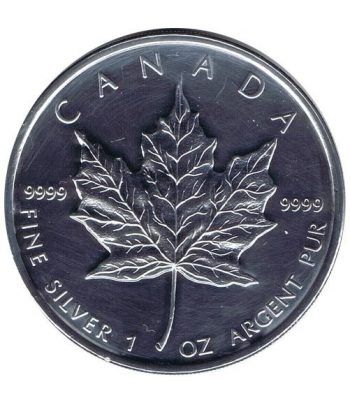 Moneda onza de plata 5$ Canada Hoja de Arce 2009