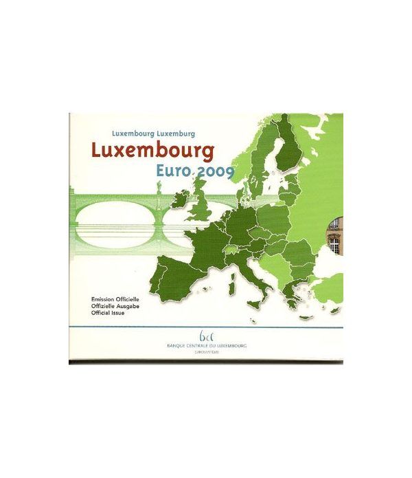 Cartera oficial euroset Luxemburgo 2009  - 2