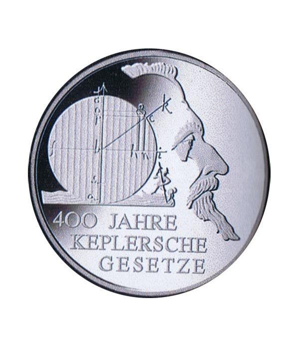 moneda Alemania 10 Euros 2009 F. Kepler.  - 4