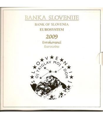 Cartera oficial euroset Eslovenia 2009 (incluye moneda 3 euros)  - 1