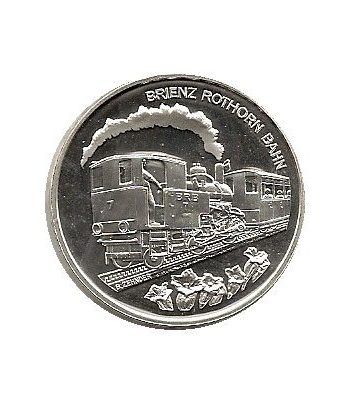 Moneda de plata 20 francos Suiza 2009. Tren.  - 1