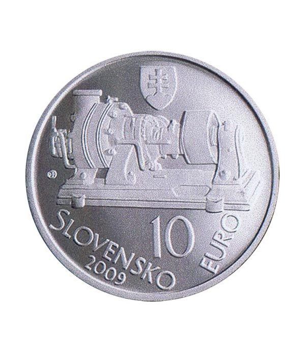 moneda Eslovaquia 10 Euros 2009 Aurel Stodola  - 2