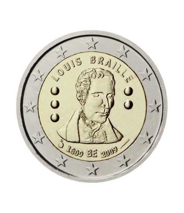 moneda conmemorativa 2 euros Belgica 2009.