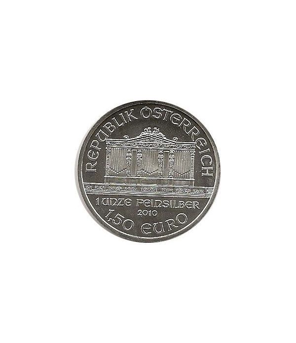 Moneda onza de plata 1,5 euros Austria Filarmonica 2010  - 4