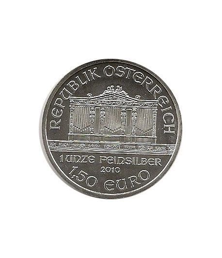 Moneda onza de plata 1,5 euros Austria Filarmonica 2010