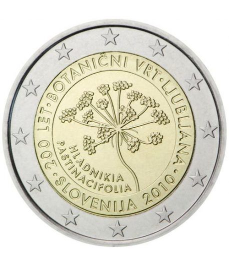 moneda 2 euros Eslovenia 2010 Jardín Botánico Ljubljana.