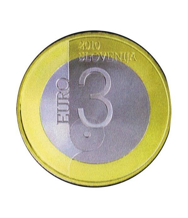moneda Eslovenia 3 Euros 2010  - 4