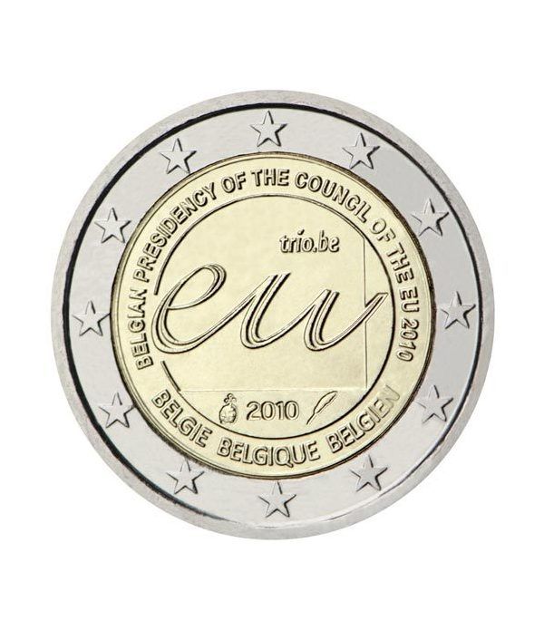 moneda conmemorativa 2 euros Belgica 2010.