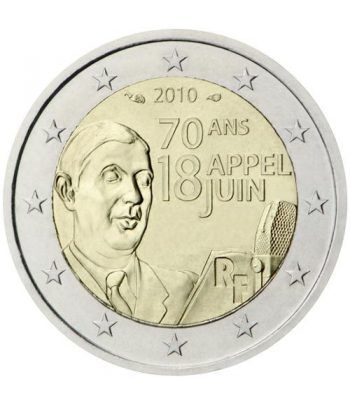 moneda conmemorativa 2 euros Francia 2010.