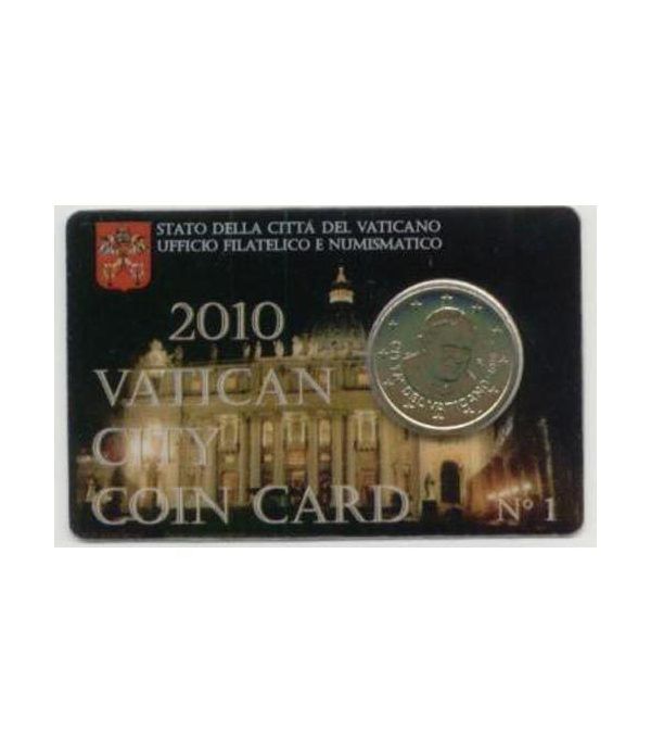 Cartera oficial euroset Vaticano 2010 (moneda 50cts.)