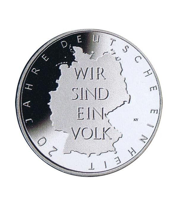 moneda Alemania 10 Euros 2010 A. Unificación alemana.