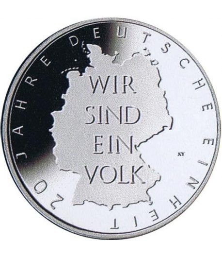 moneda Alemania 10 Euros 2010 A. Unificación alemana.
