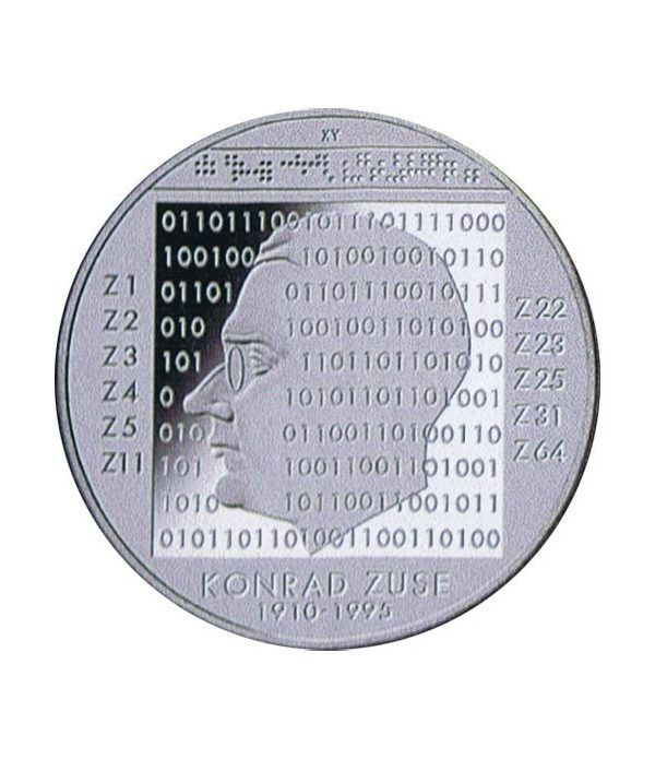 moneda Alemania 10 Euros 2010 G. Konrad Zuse.