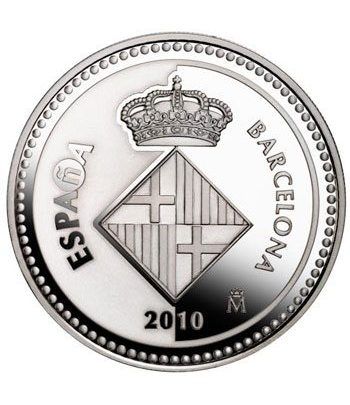 Moneda 2010 Capitales de provincia. Barcelona. 5 euros. Plata